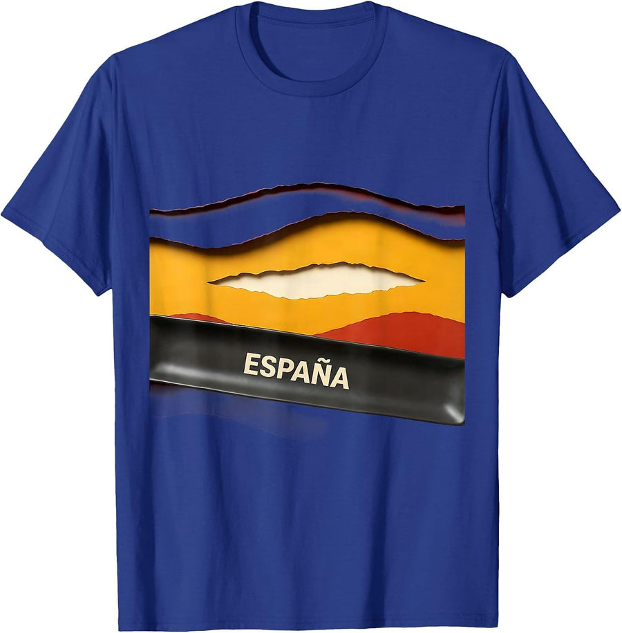 España National Pride Spanish Heritage Travel Souvenir T-Shirt - Royal Blue