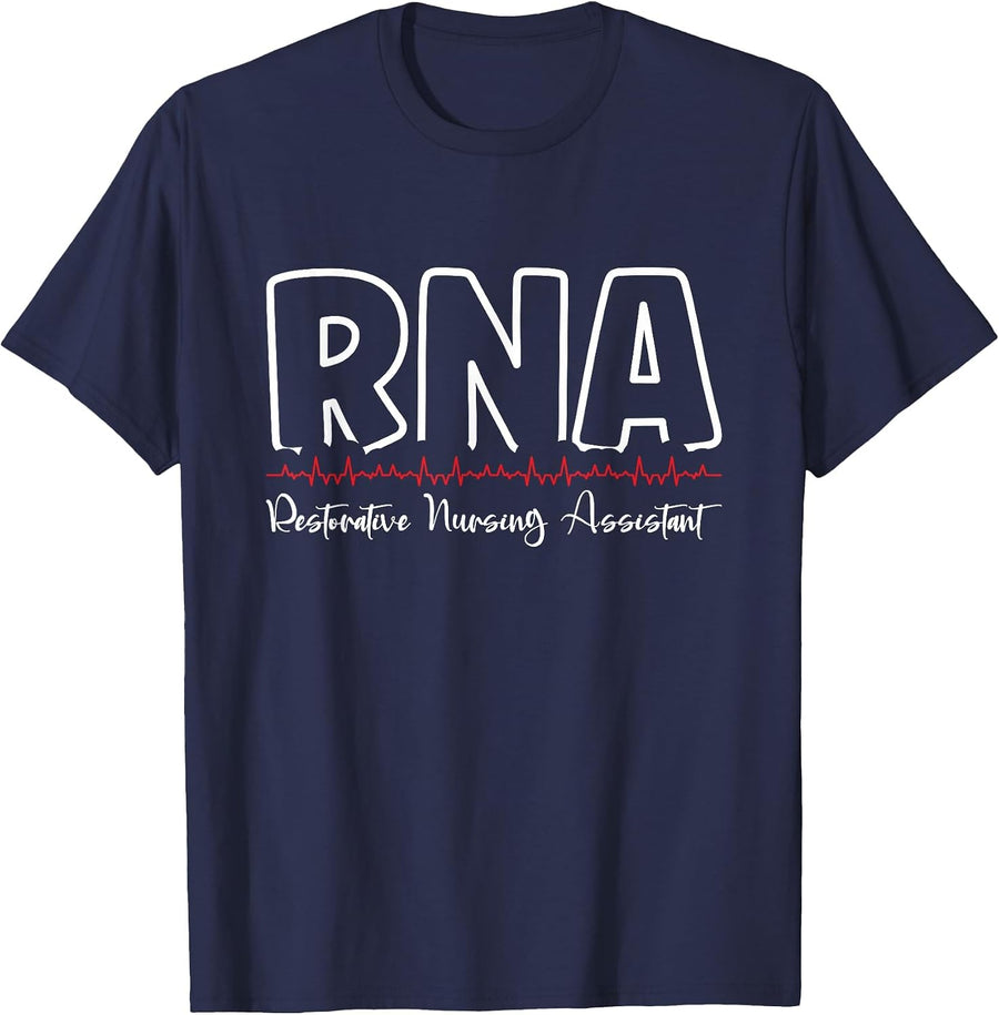 RNA Restorative Nursing Assistant T-Shirt - Navy Blue