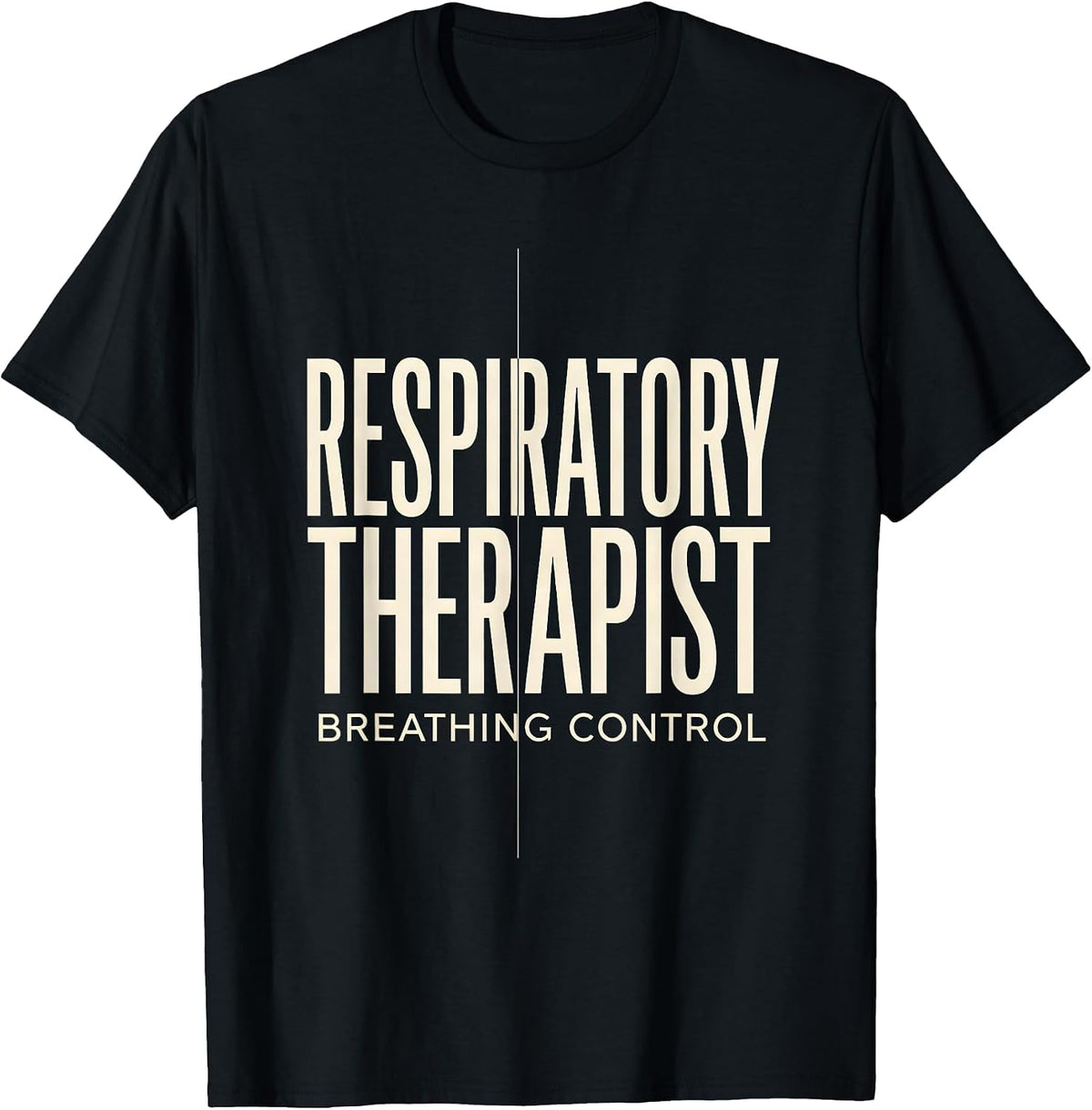 Men's Respiratory Therapist Breathing Control Medical Professional T-Shirt - Black