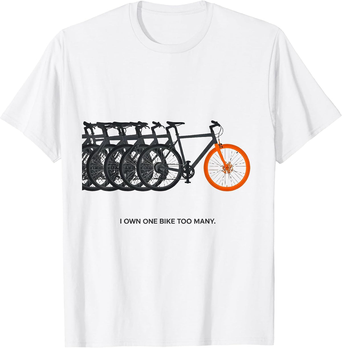 Men's I Own One Bike Too Many Funny Cycling Humor Mountain Bike T-Shirt - White