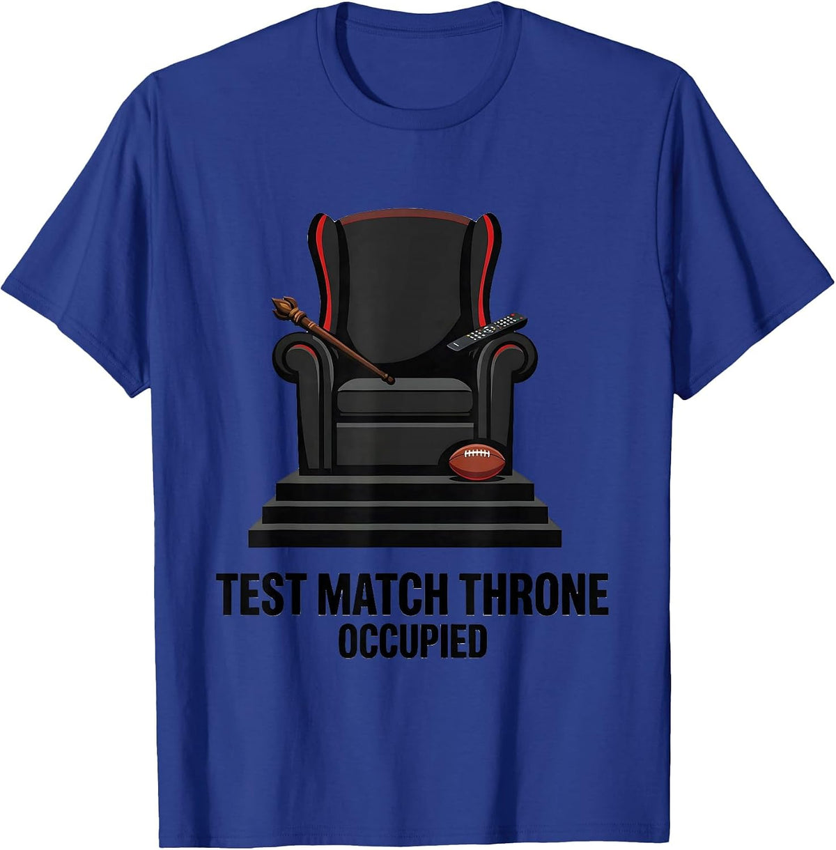 Test Match Throne, Occupied New Zealand Rugby Fan National T-Shirt - Royal Blue