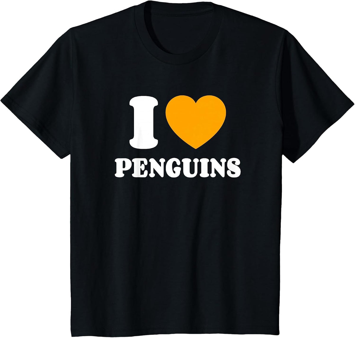 I Love Penguins T-Shirt - Black