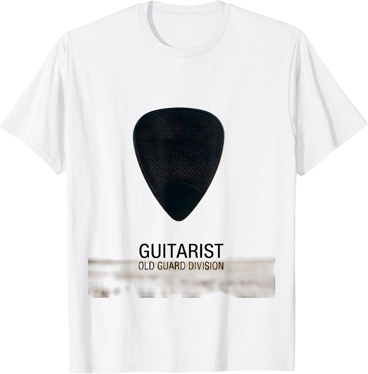 Men's Guitarist Old Guard Division Funny Guitar Player Gift T-Shirt - White