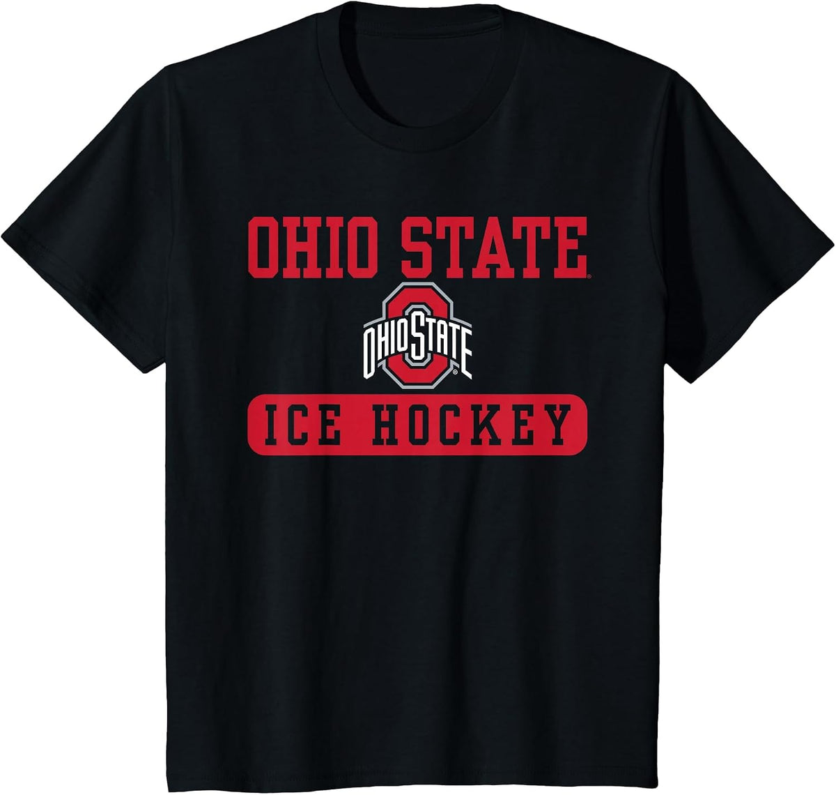 Ohio State Buckeyes Ice Hockey Black T-Shirt - Black