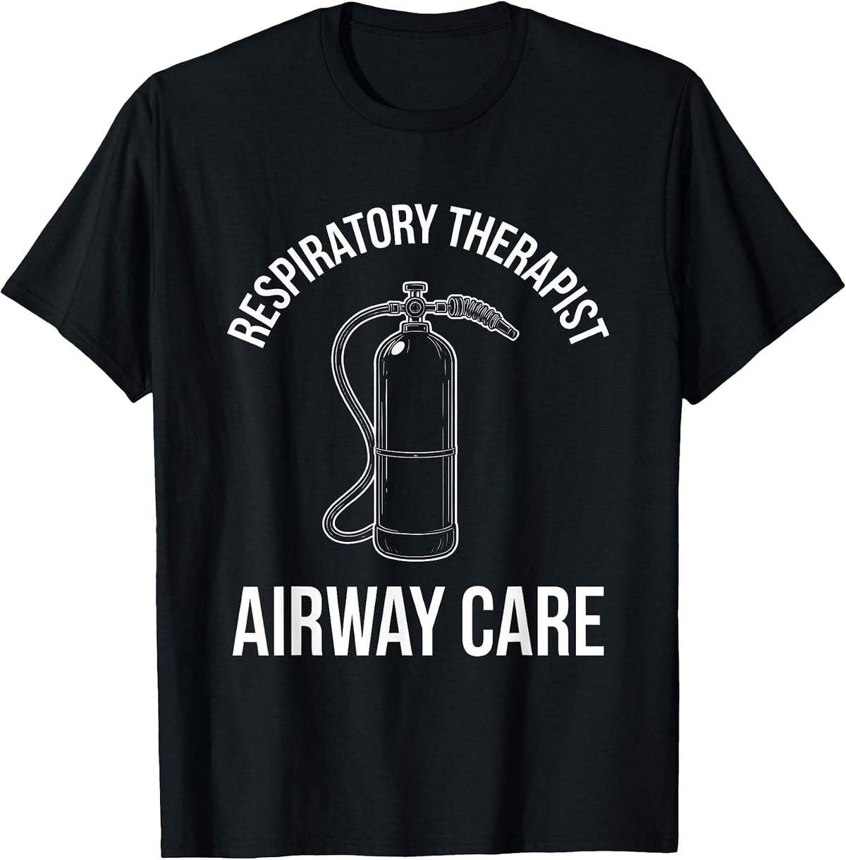 Men's Respiratory Therapist Airway Care RT Professional Pride T-Shirt - Black