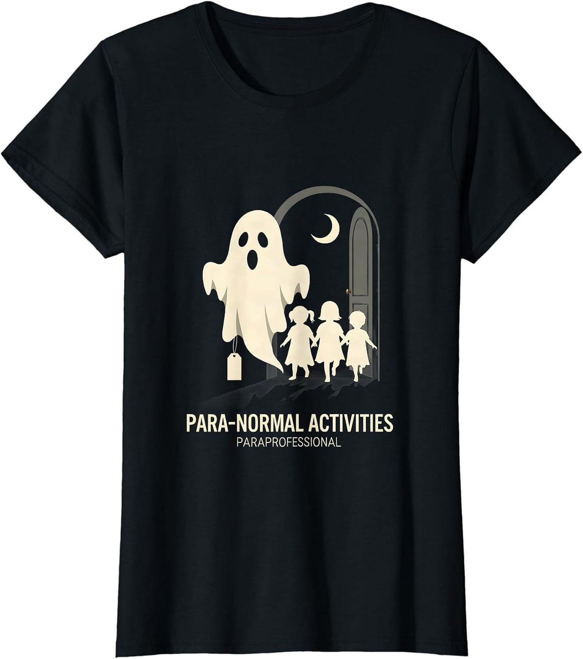 Para-Normal Activities Paraprofessional Ghost T-Shirt - Black