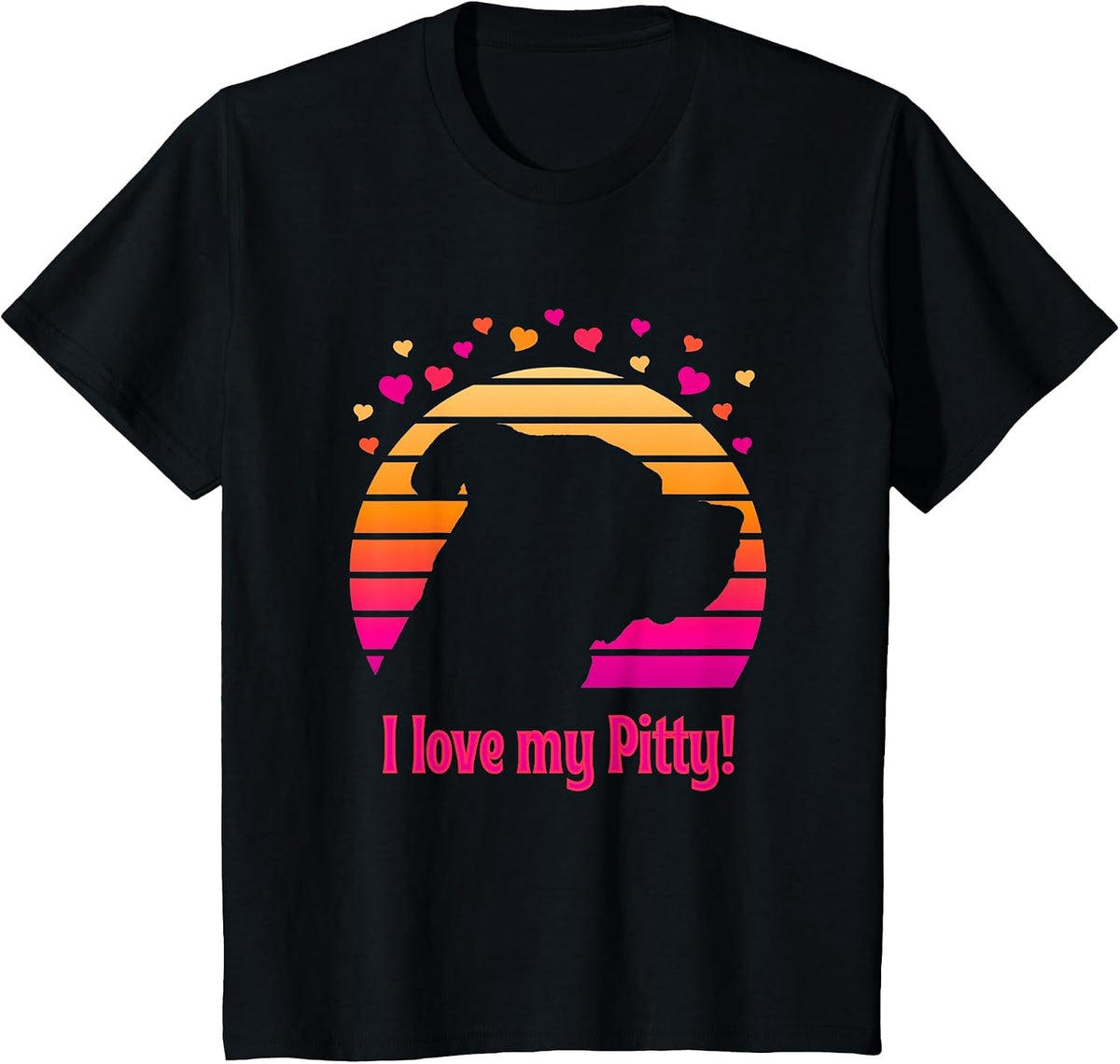 I Love My Pitty, Pittbull, Staffordshire for Men & Women T-Shirt - Black