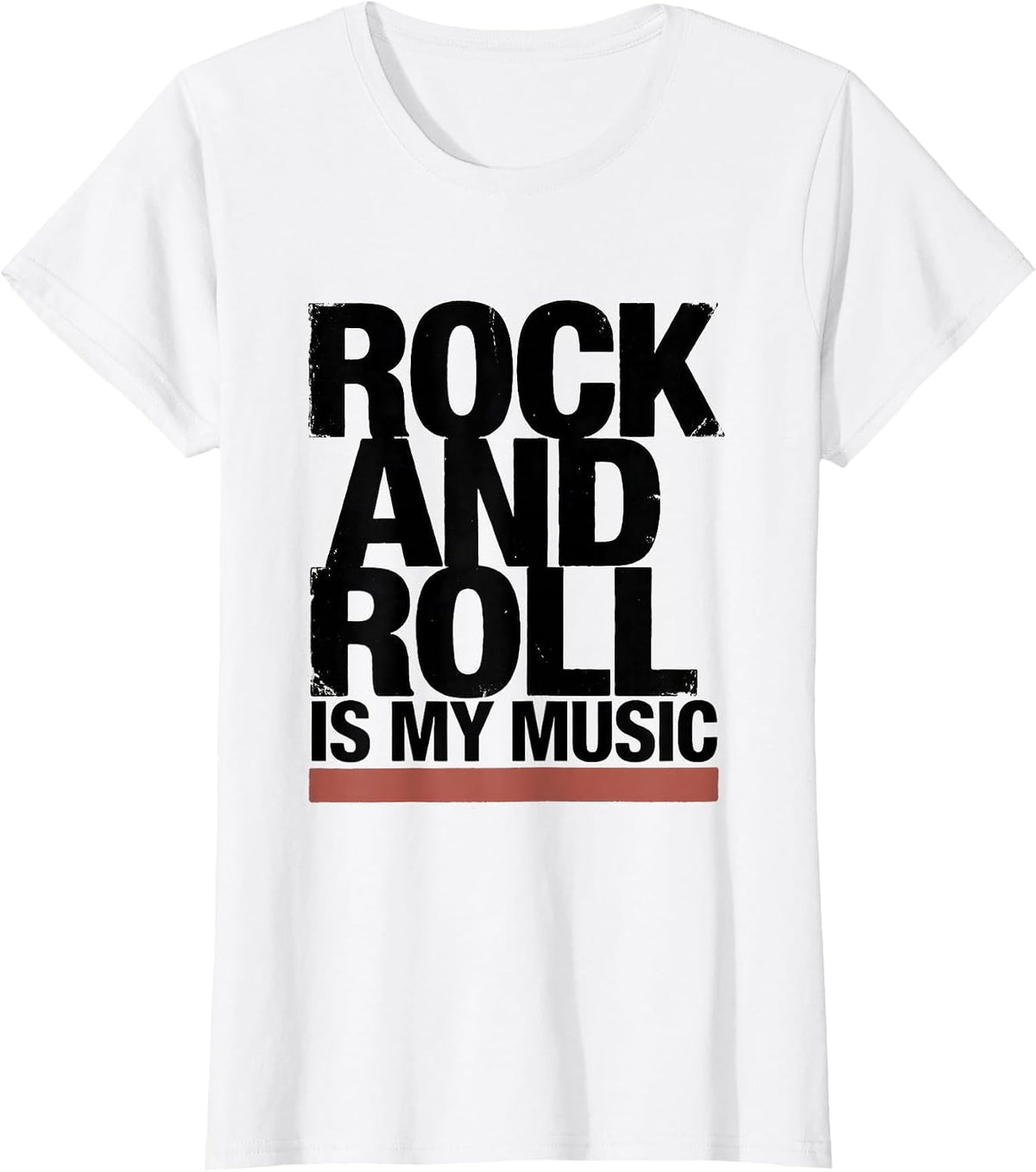 Rock And Roll Is My Music Funny Rock Fan Humor T-Shirt - White