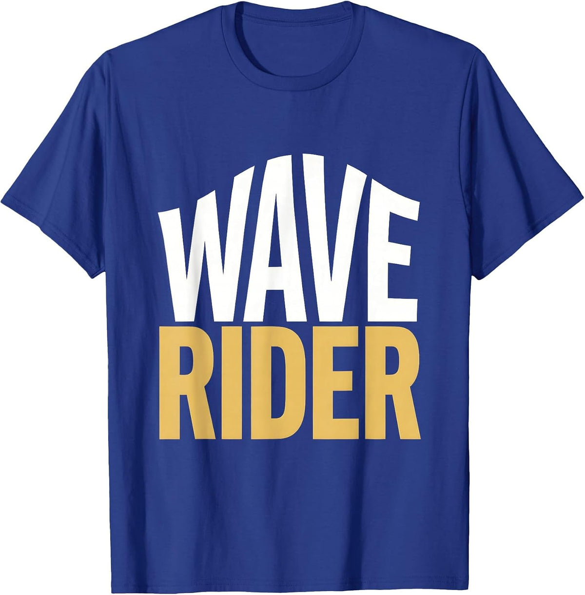 Wave Rider Seaside Surf Graphic Design T-Shirt - Royal Blue
