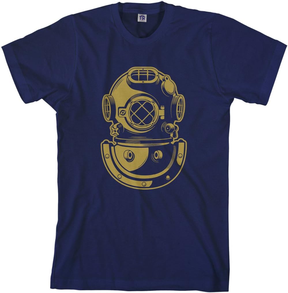 Threadrock Men's Deep Sea Diver Helmet T-Shirt - Navy