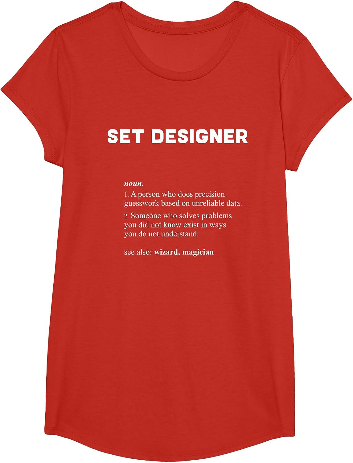 Set Designer - Funny Dictionary Definition T-Shirt - Girls Red