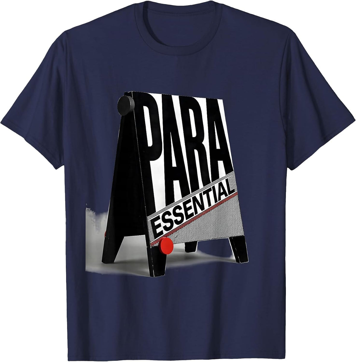 Men's Para Essential Bauhaus Modernist Teacher's Aide Appreciation T-Shirt - Navy Blue