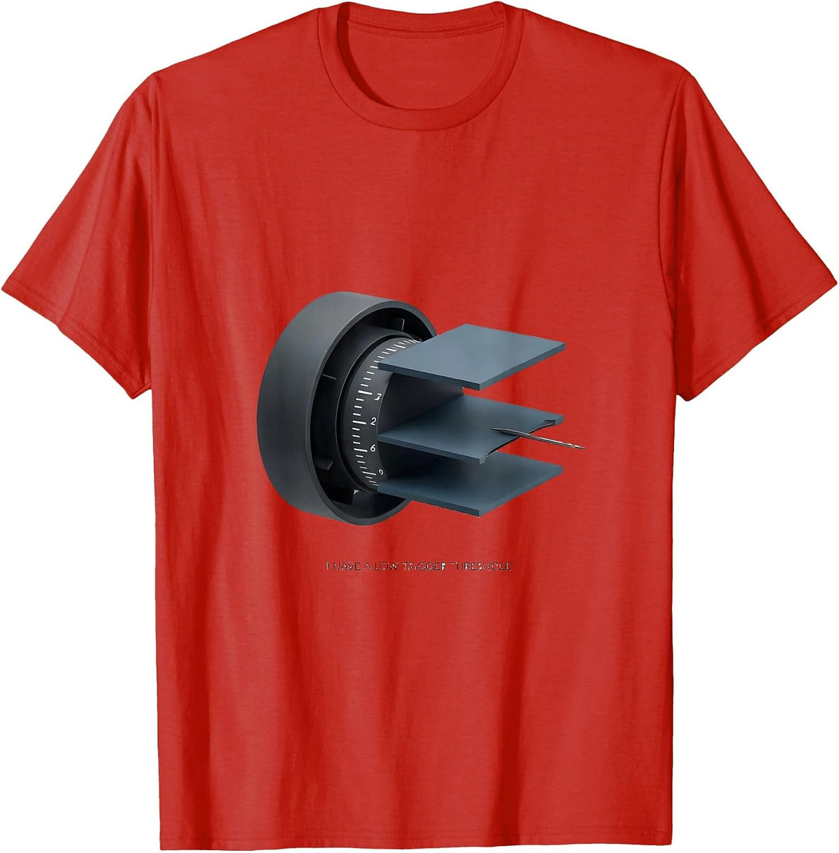 Men's I Have A Low Trigger Threshold Funny Respiratory Therapist T-Shirt - Red