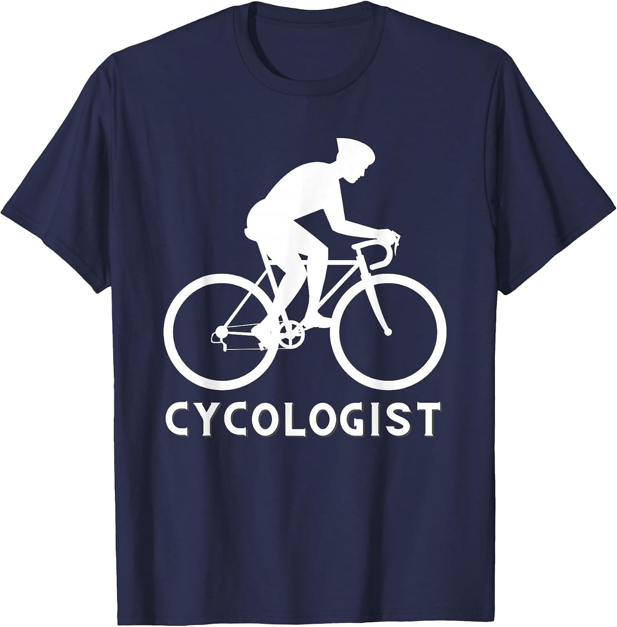 Cycologist - Funny Cycling Cyclist & Racing Bicycle T-Shirt - Navy Blue