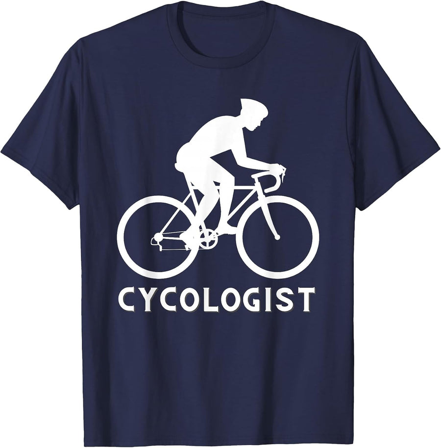 Cycologist - Funny Cycling Cyclist & Racing Bicycle T-Shirt - Navy Blue