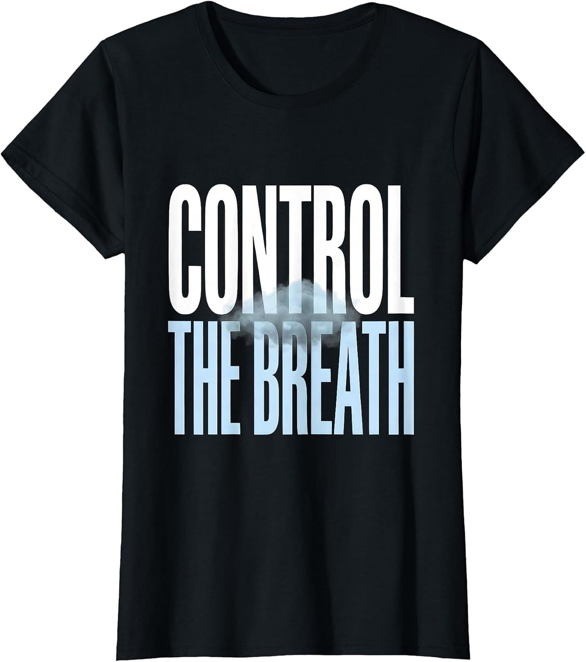 Women's Control The Breath Stoic Philosophy Quote Marcus Aurelius T-Shirt - Black