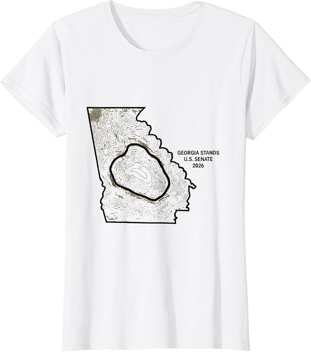 Georgia Stands U.S. Senate 2026 Political Campaign Vintage T-Shirt - White