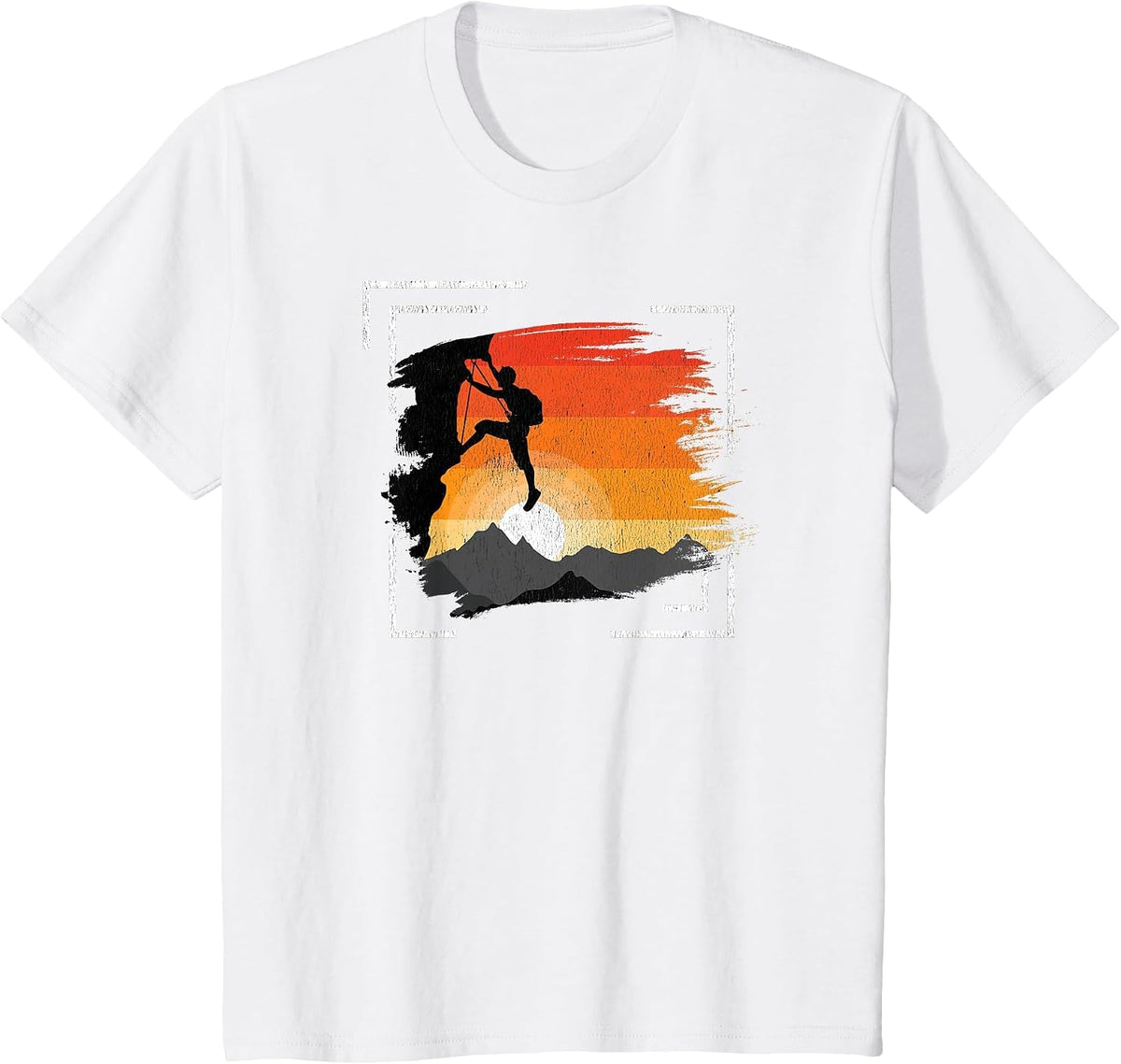 Retro Vintage Rock Climbing T Shirt Men Women Boy Girl Youth T-Shirt - White