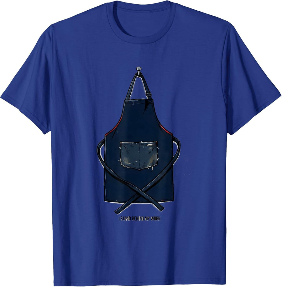 I Stand Behind My Work Patriotic Labor Day Union Worker T-Shirt - Royal Blue