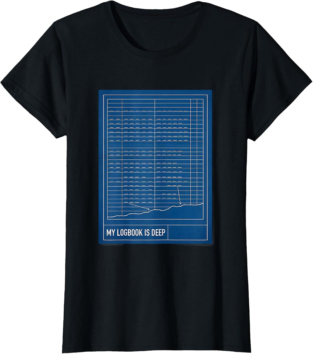 My Logbook Is Deep Technical Scuba Diving Enthusiast T-Shirt - Black