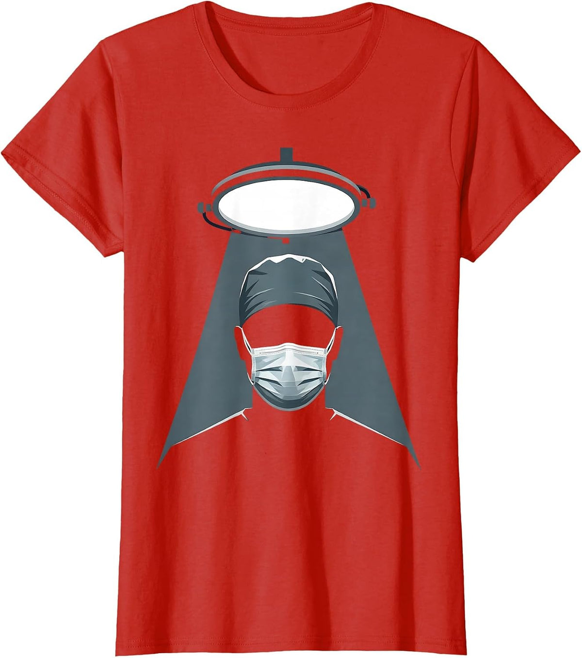 Surgeon Under Operating Light Emergency Graphic T-Shirt - Red