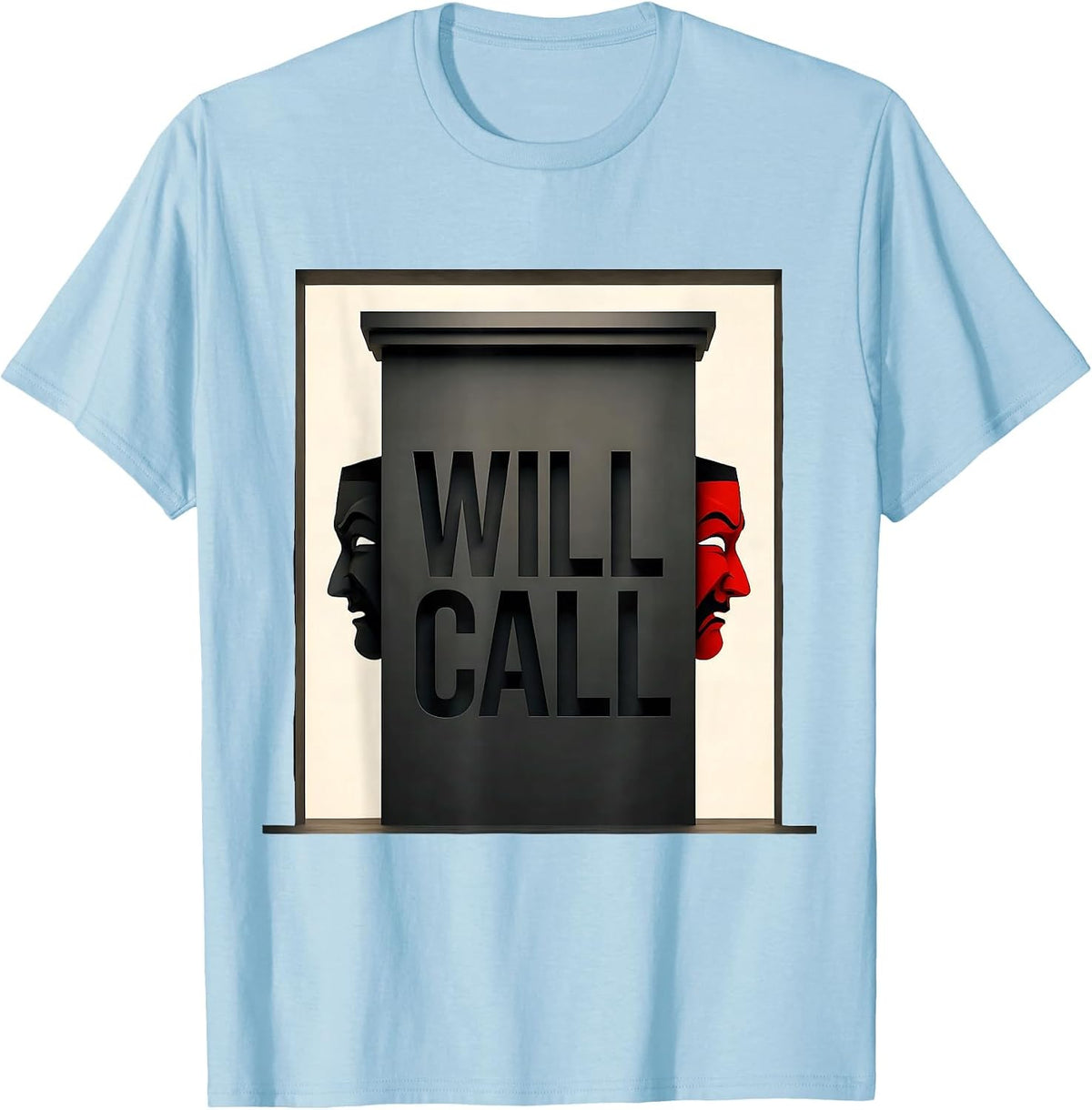 Men's Will Call Editorial Conceptual Shakespeare Literary Quote T-Shirt - Baby Blue