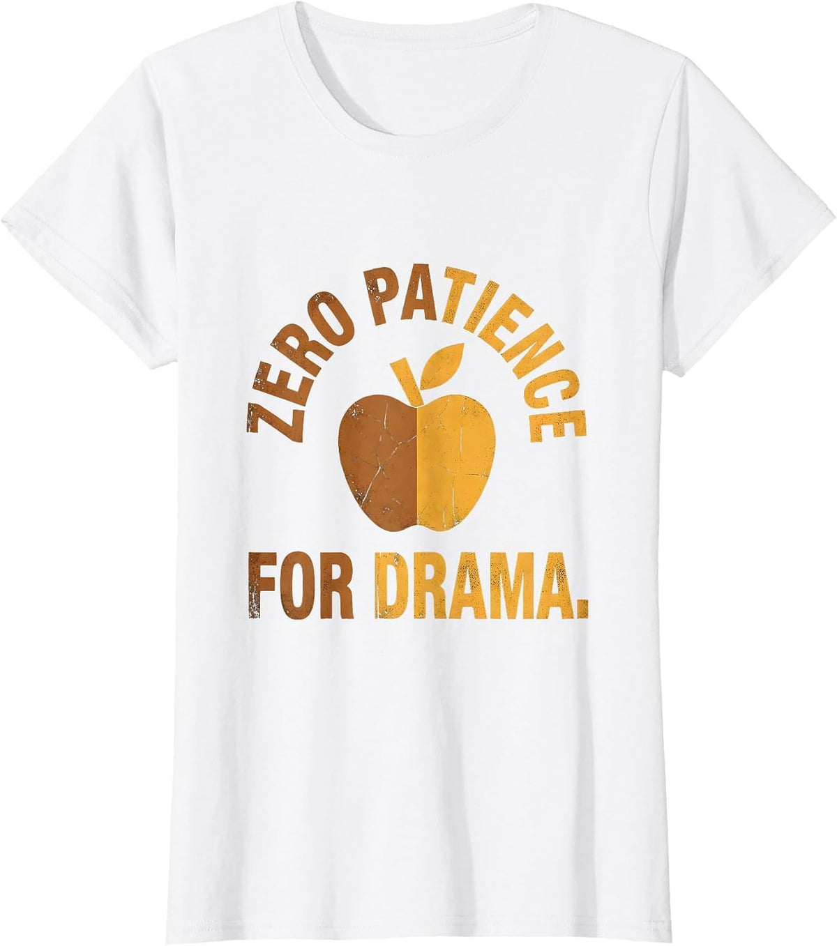 Zero Patience For Drama 3rd Grade Teacher T-Shirt - White