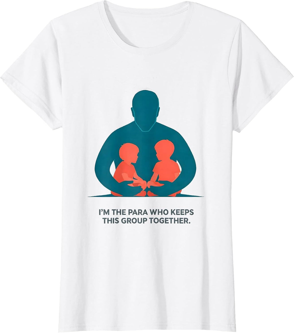 I'm The Para Who Keeps This Group Together Teacher's Aide T-Shirt - White