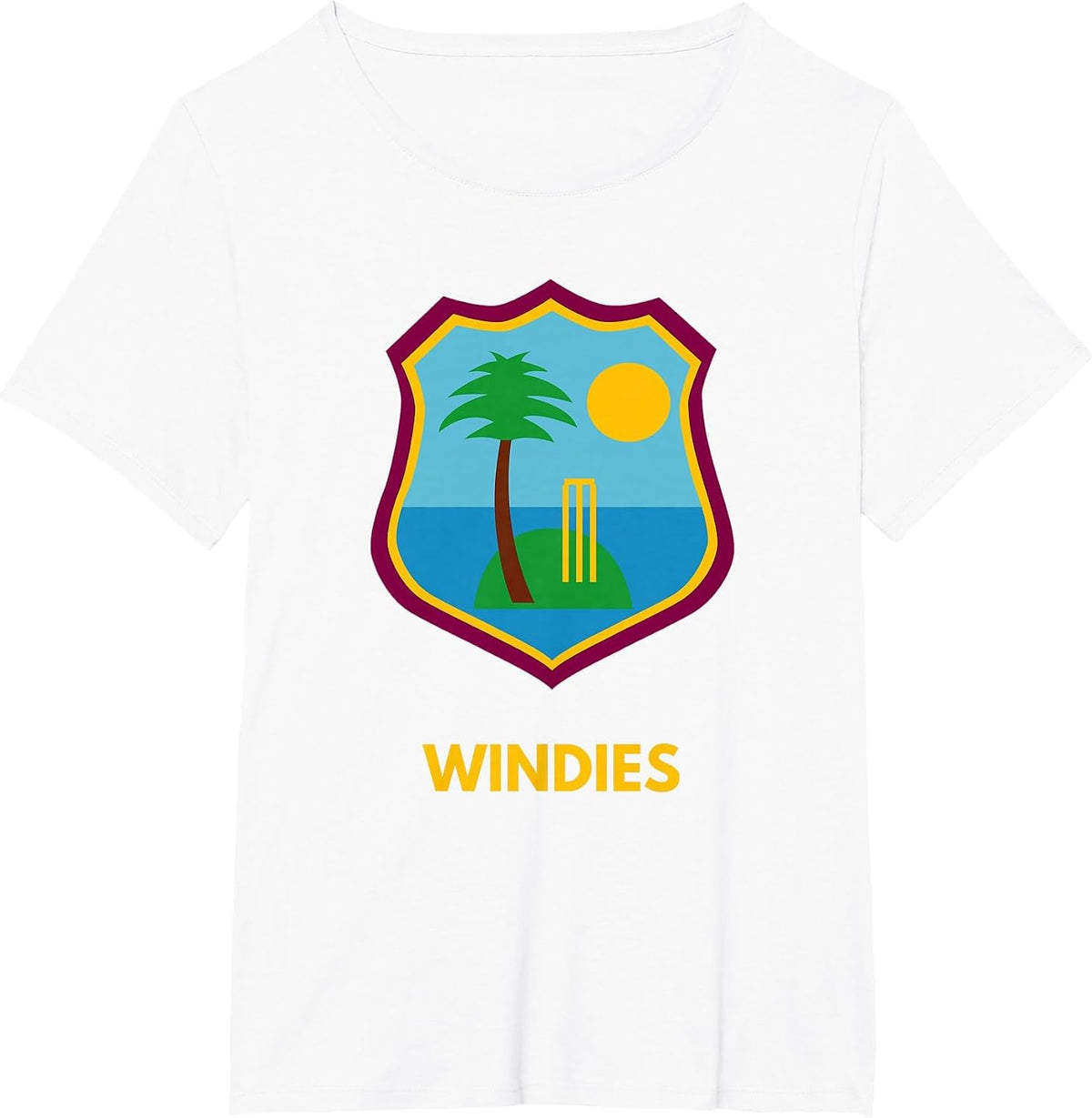 West Indies Windies Cricket Fans T-Shirt - White
