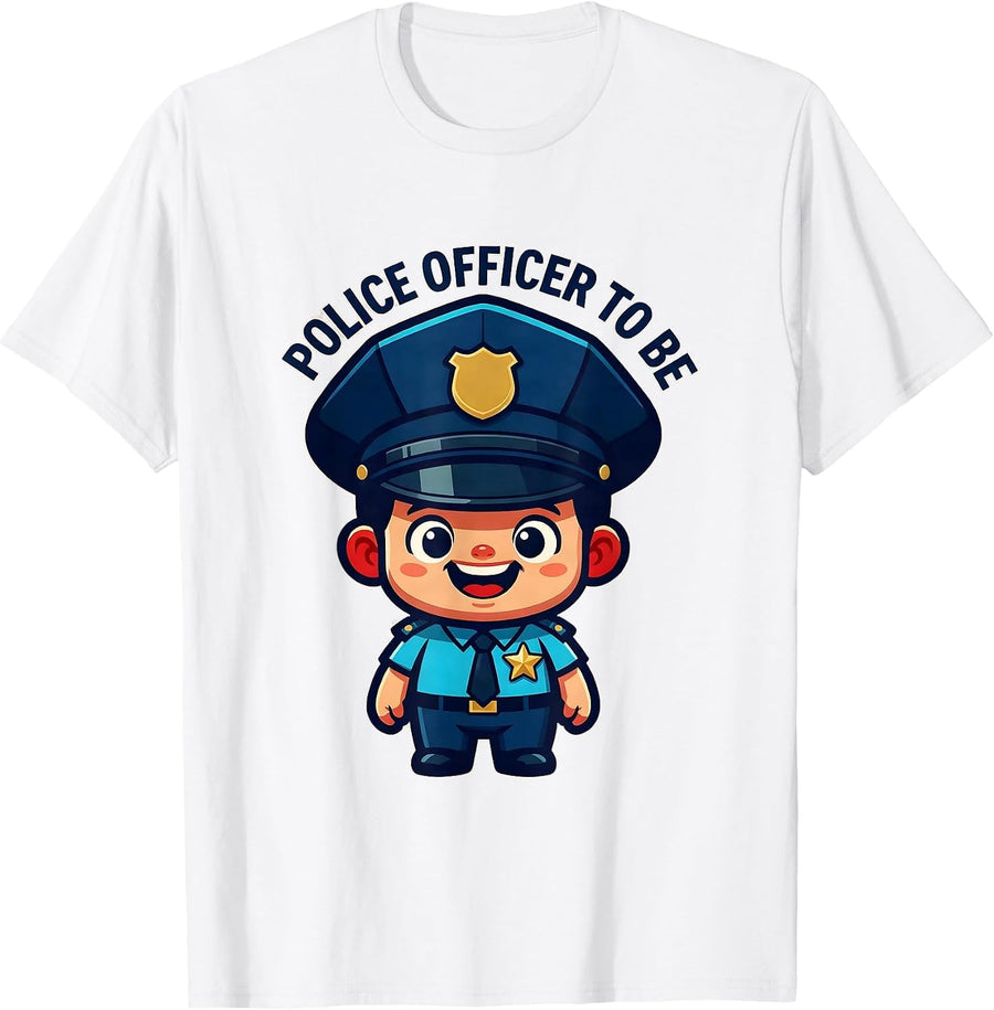 Men's Police Officer To Be Playful Toddler Kids Future Officer T-Shirt - White