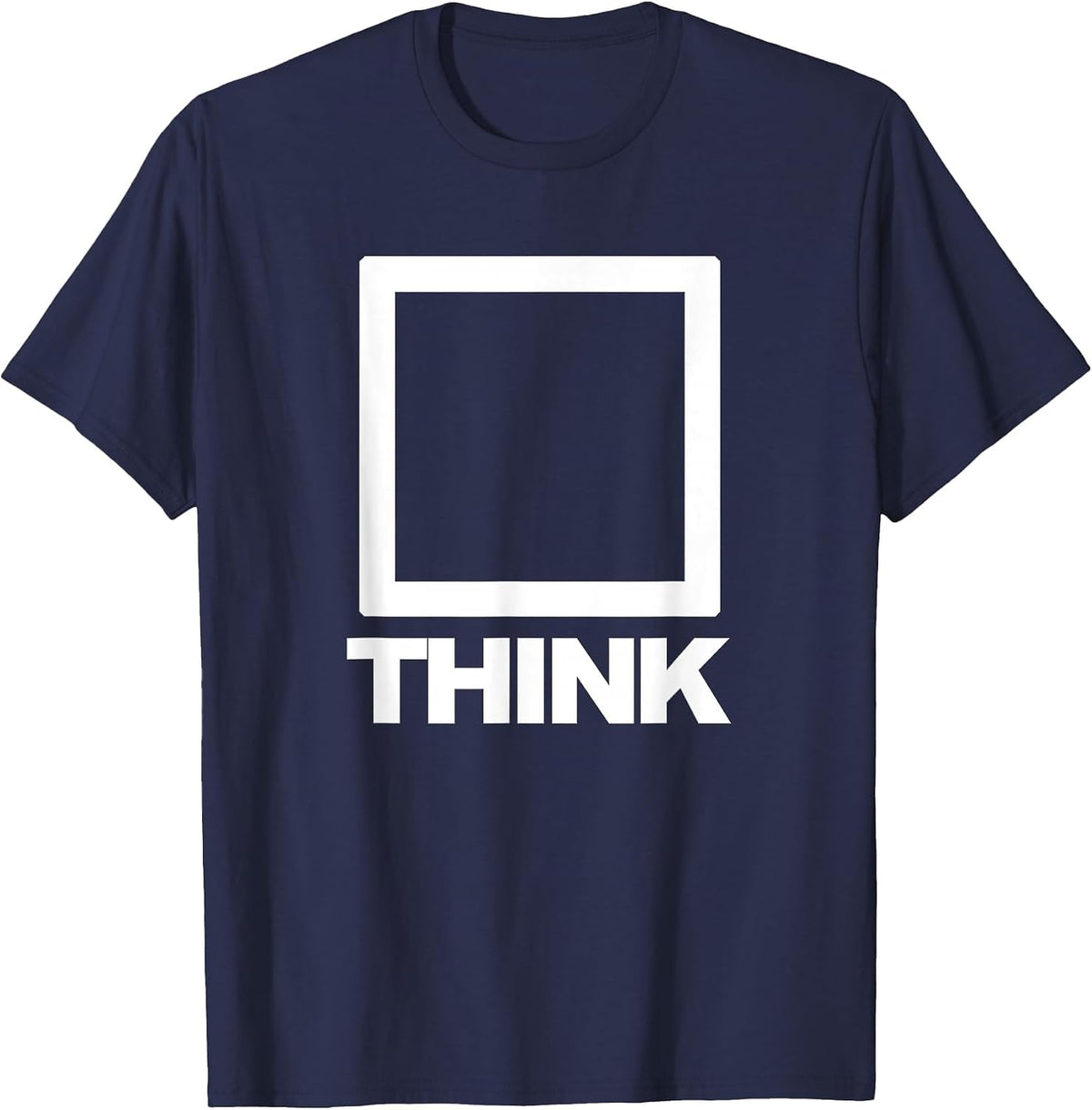 Think Located Outside The Box T-Shirt - Navy Blue