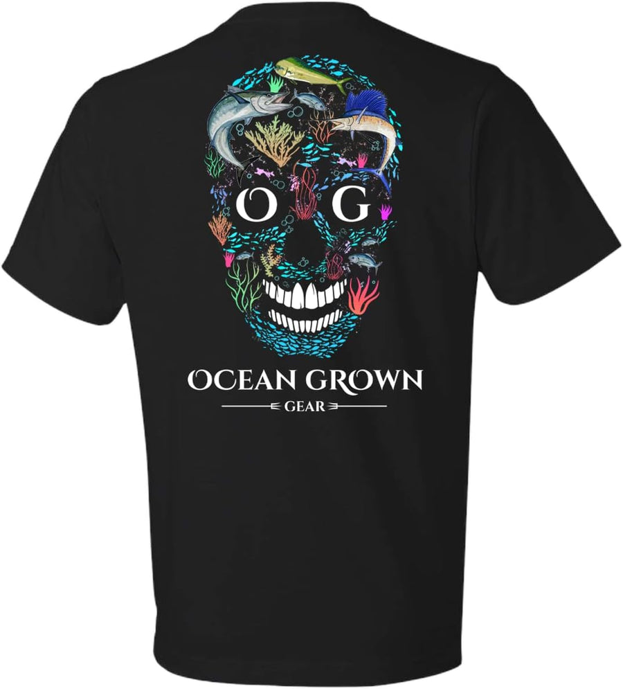 Ocean Grown Fish Skull State of Mind Men's T-Shirt - As Pictured