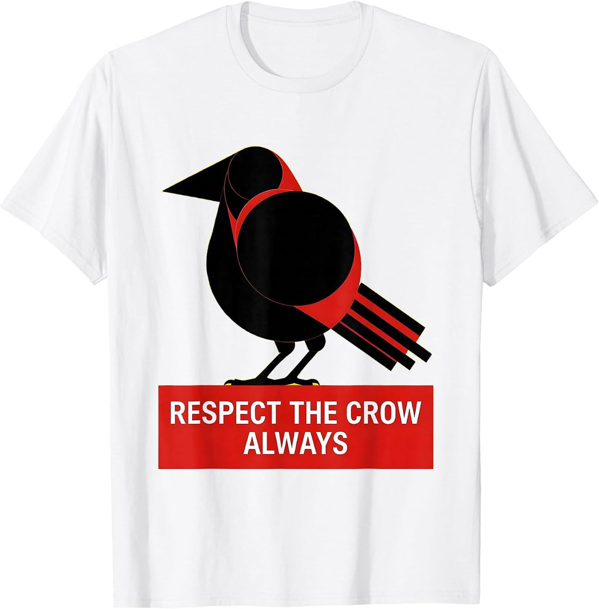 Men's Respect The Crow Always Bold Crow Graphic T-Shirt - White