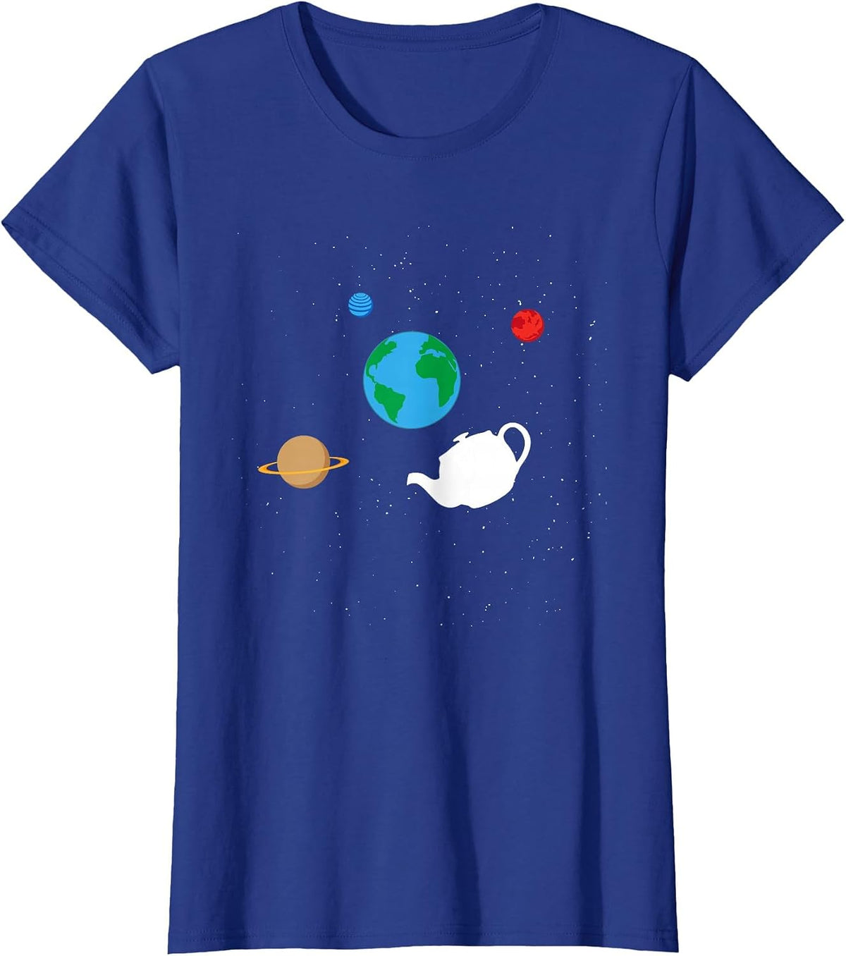 Bertrand Russell - Teapot Metaphor for Philosophers T-Shirt - Royal Blue