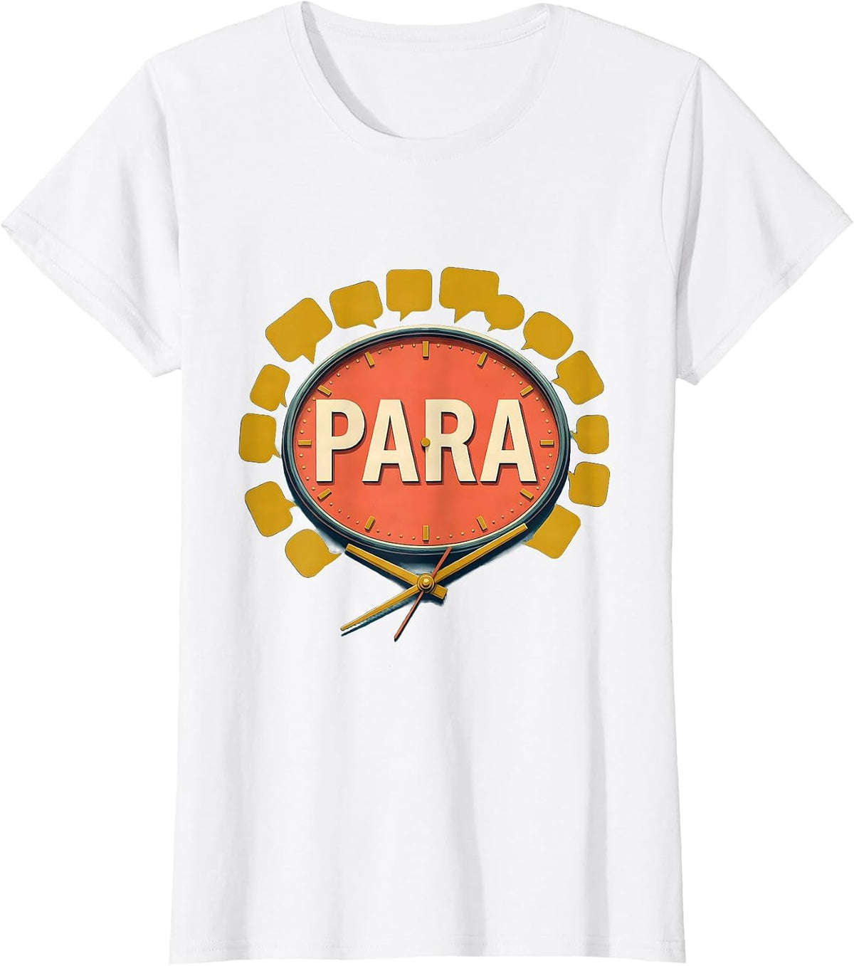 Para Midcentury Modern School Paraprofessional Teacher Aide T-Shirt - White