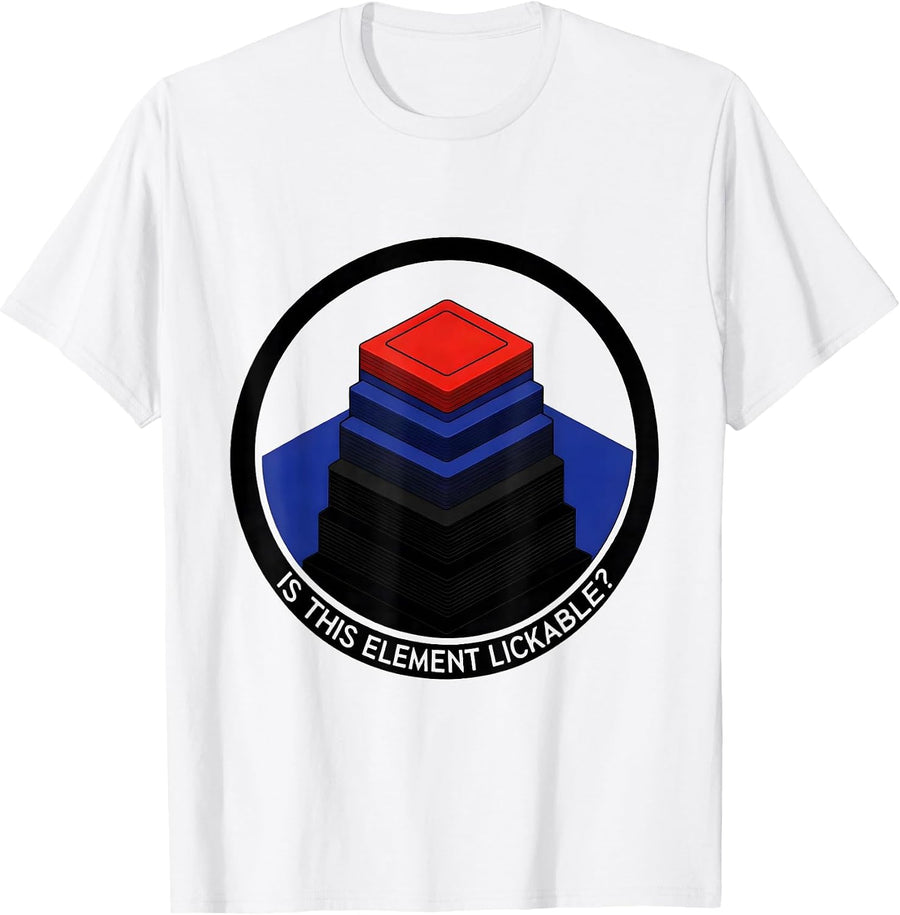Men's Is This Element Lickable Funny Periodic Table Chemistry T-Shirt - White
