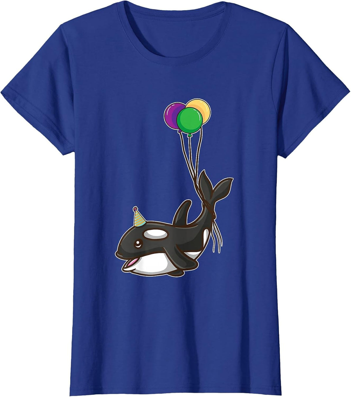 Birthday Orca for Whale Lover T-Shirt - Royal Blue