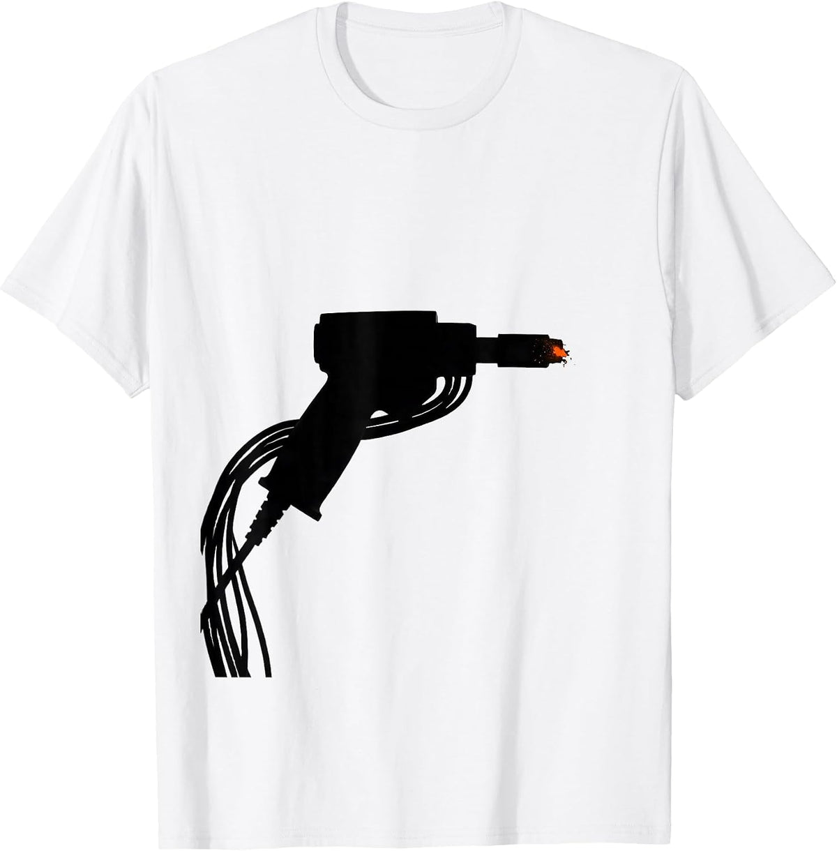 Men's MIG Welding Gun Minimalist Welder Trade Humor T-Shirt - White