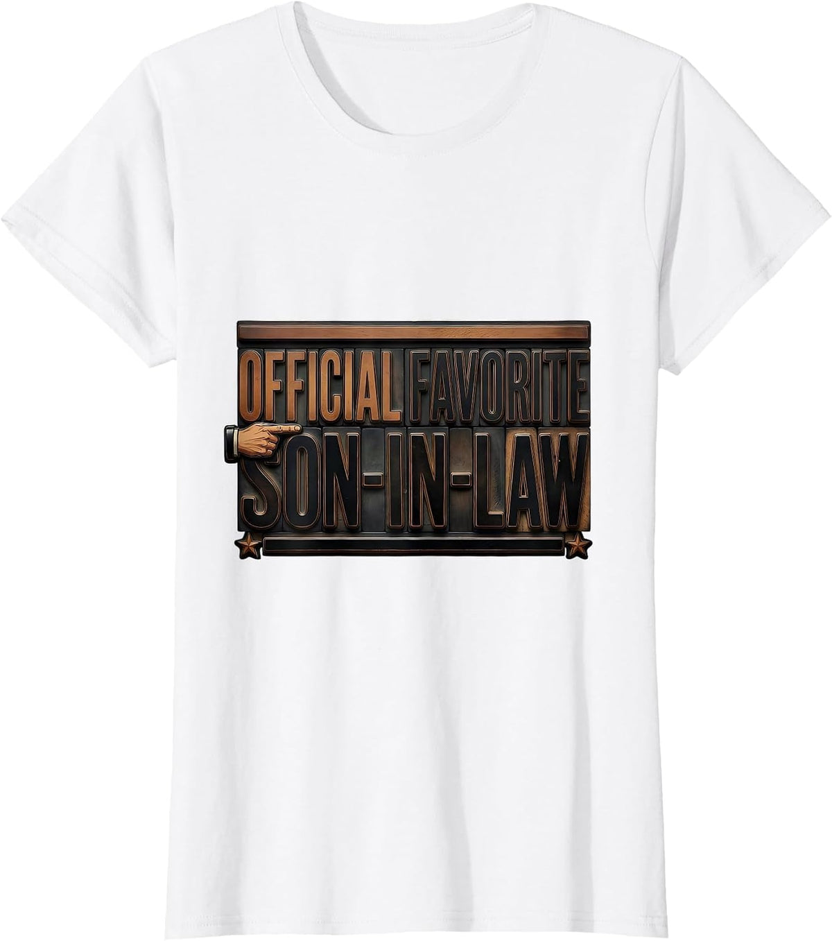 Women's Official Favorite Son-In-Law Funny In-Law Family Humor T-Shirt - White