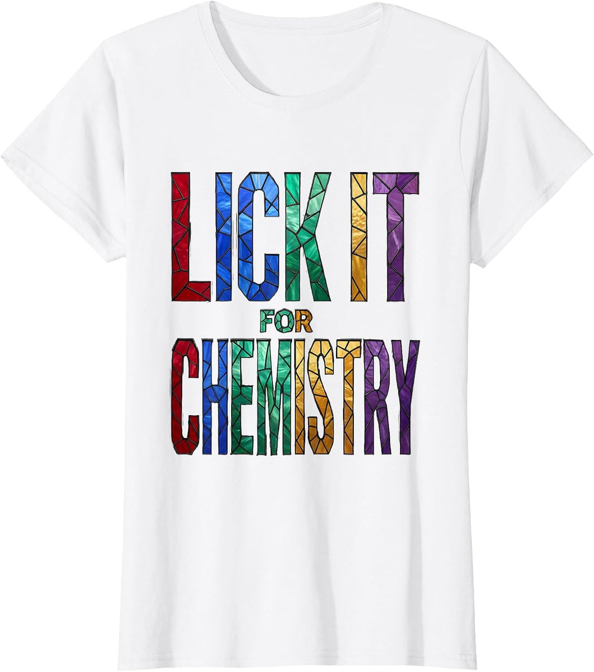 Lick It For Chemistry Periodic Table Design T-Shirt - White