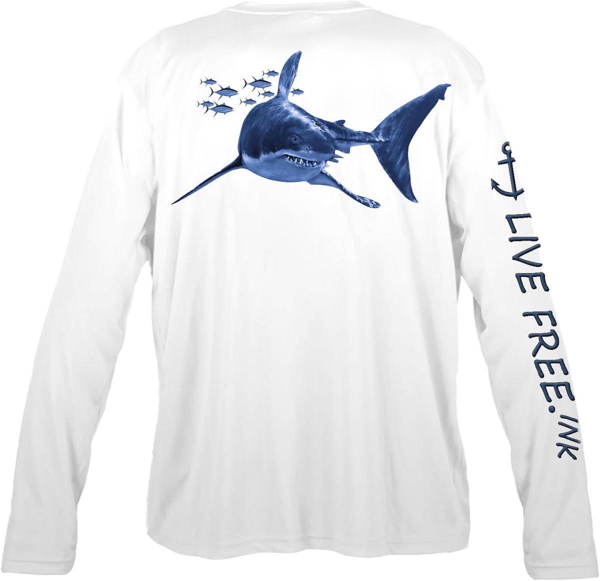 Shark Great White Men's Solar Performance Long Sleeve - White