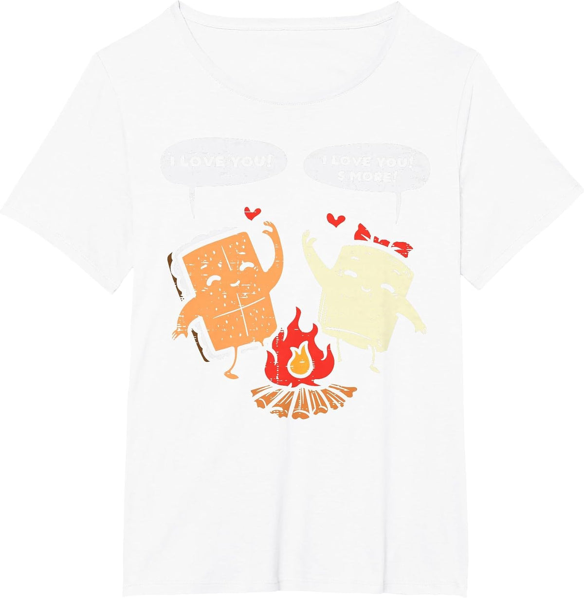 I Love You Smore Funny Camping Couple Camper Men Women Kids T-Shirt - White