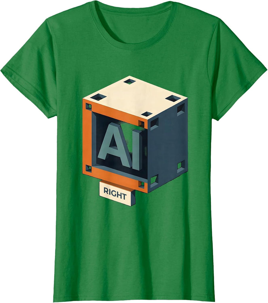 Women's Al Right Funny Chemistry Periodic Table Wordplay Science T-Shirt - Kelly Green