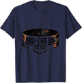 First-Time Dad Est. 2027 Rubber Stamp New Dad 2027 Gift T-Shirt - Navy Blue