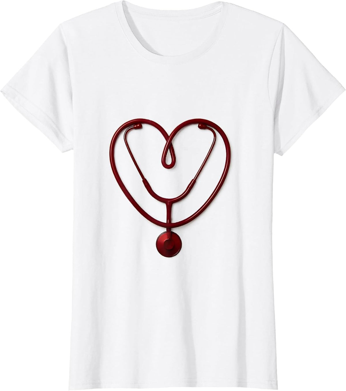 Stethoscope Heart Medical Assistant Gift T-Shirt - White