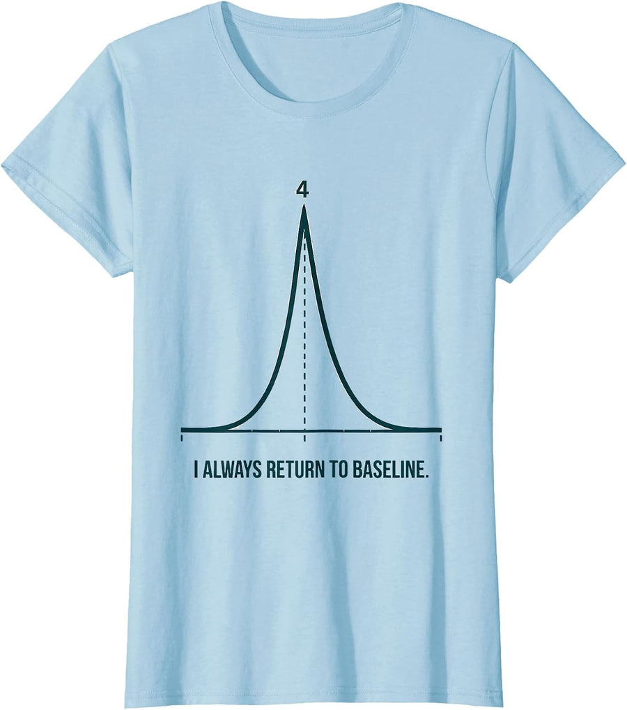Women's I Always Return To Baseline Funny Respiratory Therapist RT T-Shirt - Baby Blue