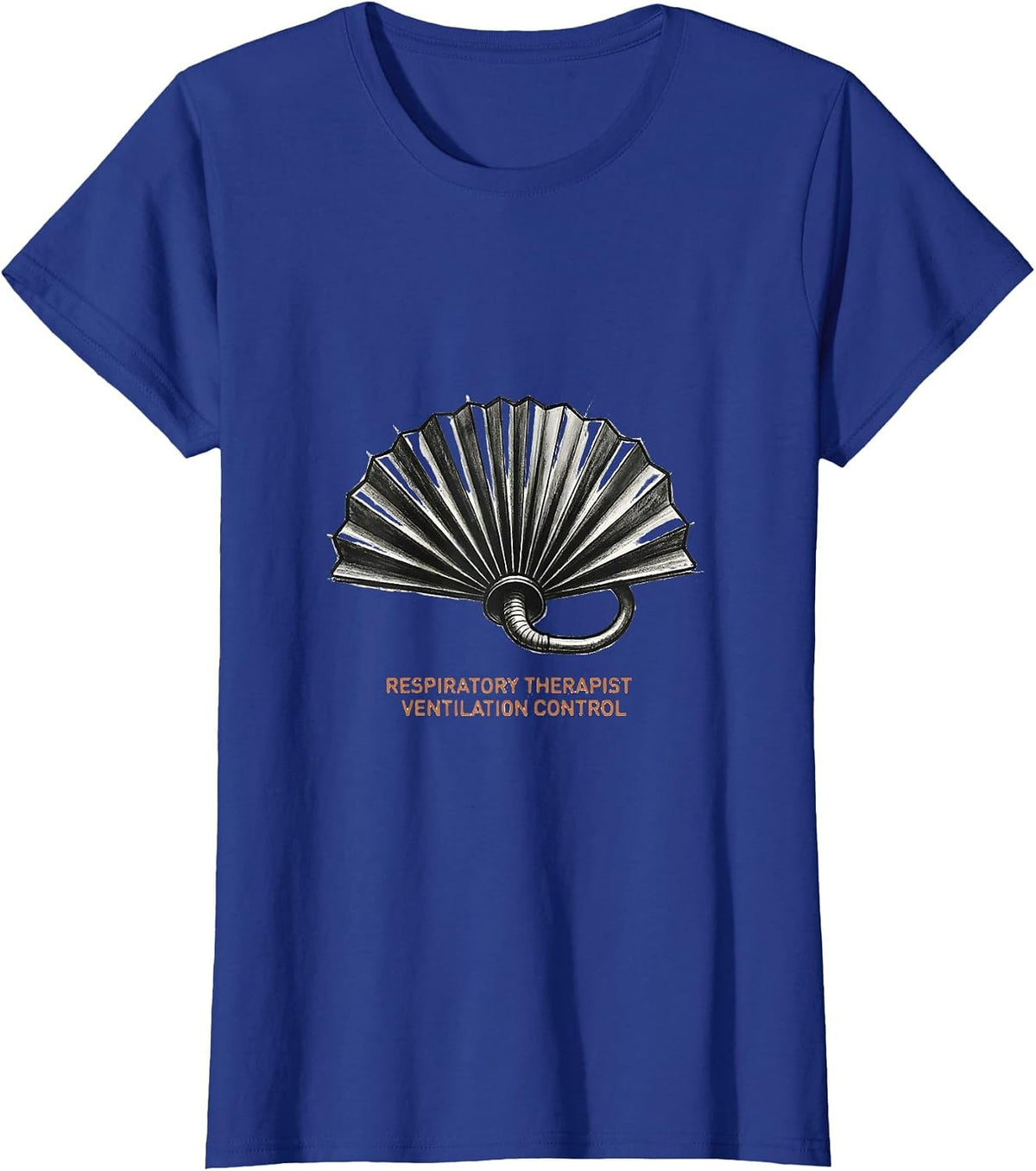 Women's Respiratory Therapist Ventilation Control Minimalist T-Shirt - Royal Blue
