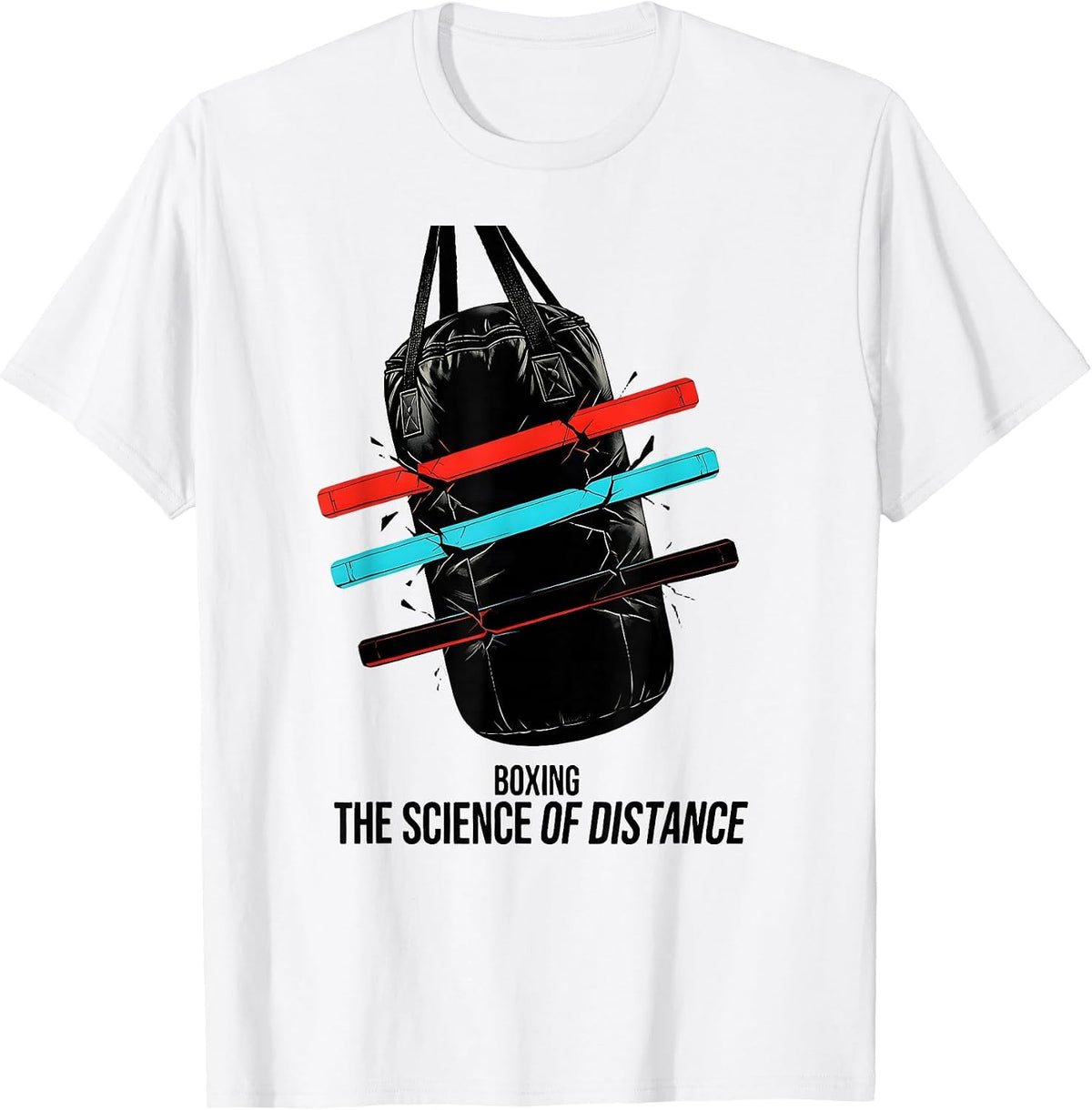 Men's Boxing The Science Of Distance Retro Fighter Gym Pride T-Shirt - White