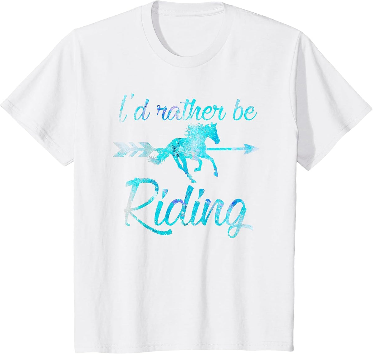 I'd Rather Be Riding Horse T-Shirt - White