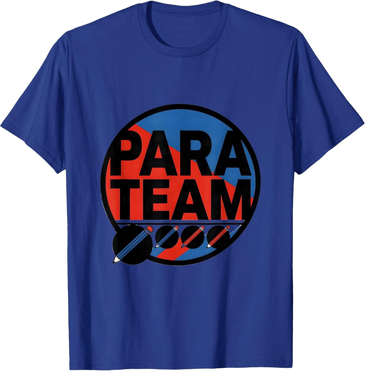 Men's Para Team Bauhaus Modernist Teacher Appreciation T-Shirt - Royal Blue